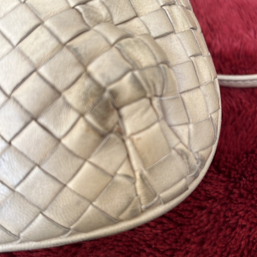Charles Jourdan light beige woven leather handbag - Picture 5 of 13